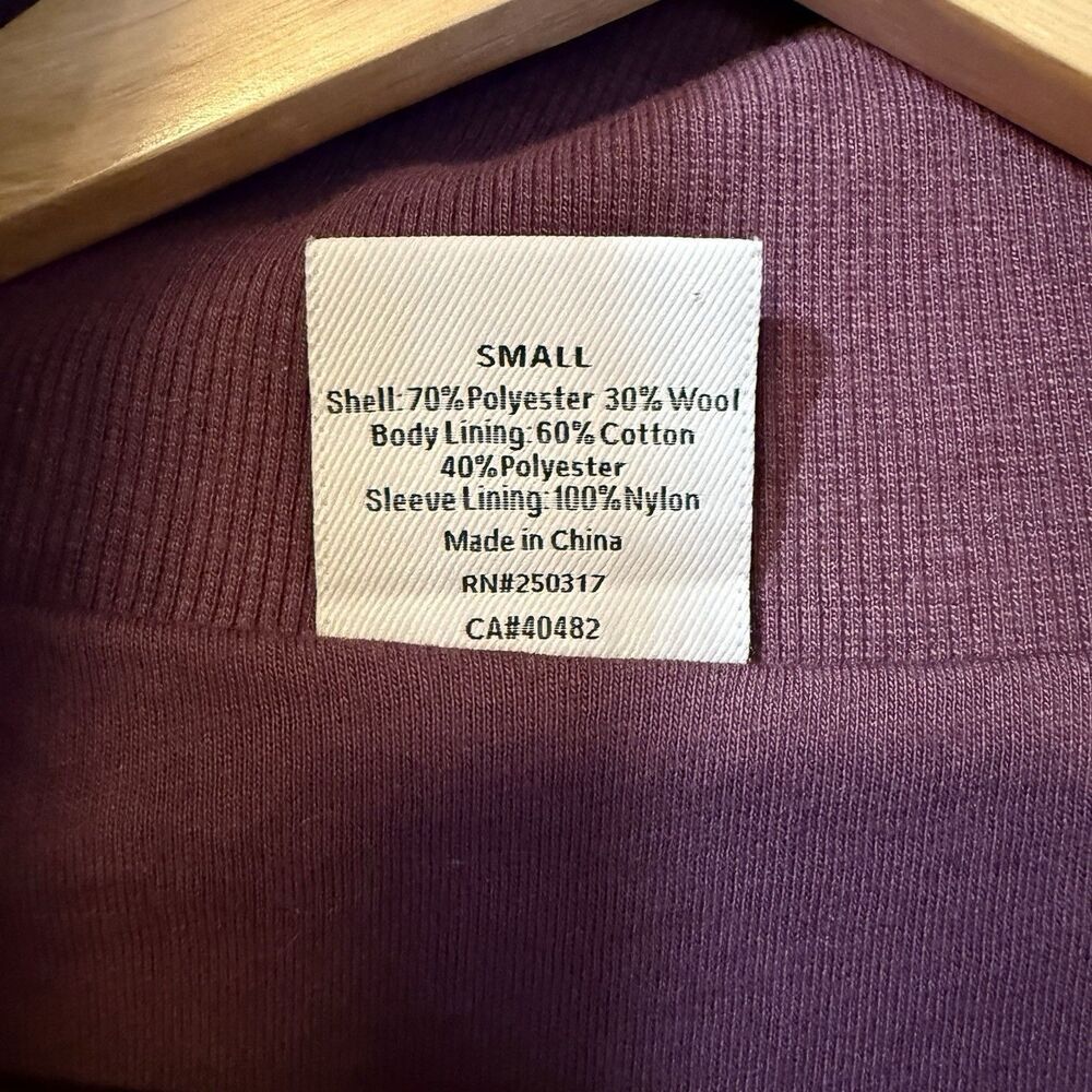 Varley Bailey Half Zip Women's Small Fleece Pullover Speckle Mauve Wool Blend - Picture 9 of 10